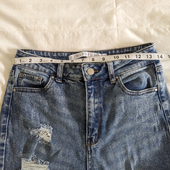 Tinseltown High Rise Distressed Skinny Light Wash Jeans - Picture 6 of 10